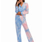 Collared Neck Long Sleeve Loungewear Set with Pockets - NawdeX