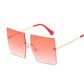 Oversized Rimless Square Sunglasses - NawdeX