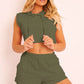 Hooded Crop Top & Pocketed Shorts Set - NawdeX