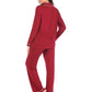 Collared Neck Long Sleeve Loungewear Set with Pockets - NawdeX