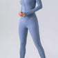 Half Zip Mock Neck Active Jumpsuit - NawdeX