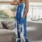 Tie-Dye Spaghetti Strap Jumpsuit with Pockets - NawdeX