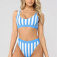 Striped Tank High Waist Bikini - NawdeX