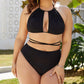 Plus Size Cutout Tied Backless Bikini Set - NawdeX