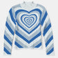 Heart Mock Neck Long Sleeve Sweater - NawdeX