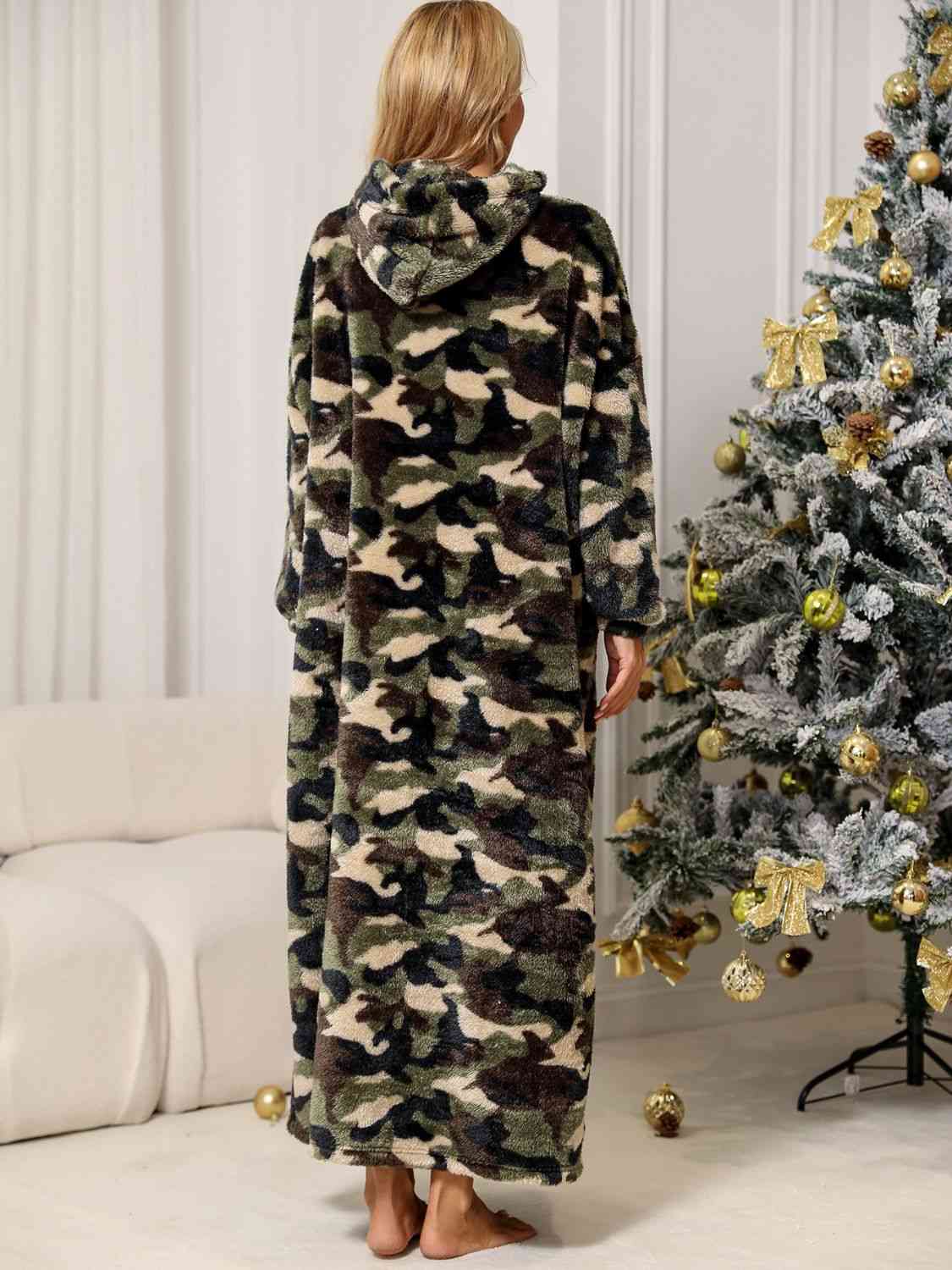 Camouflage Hooded Teddy Night Dress - NawdeX