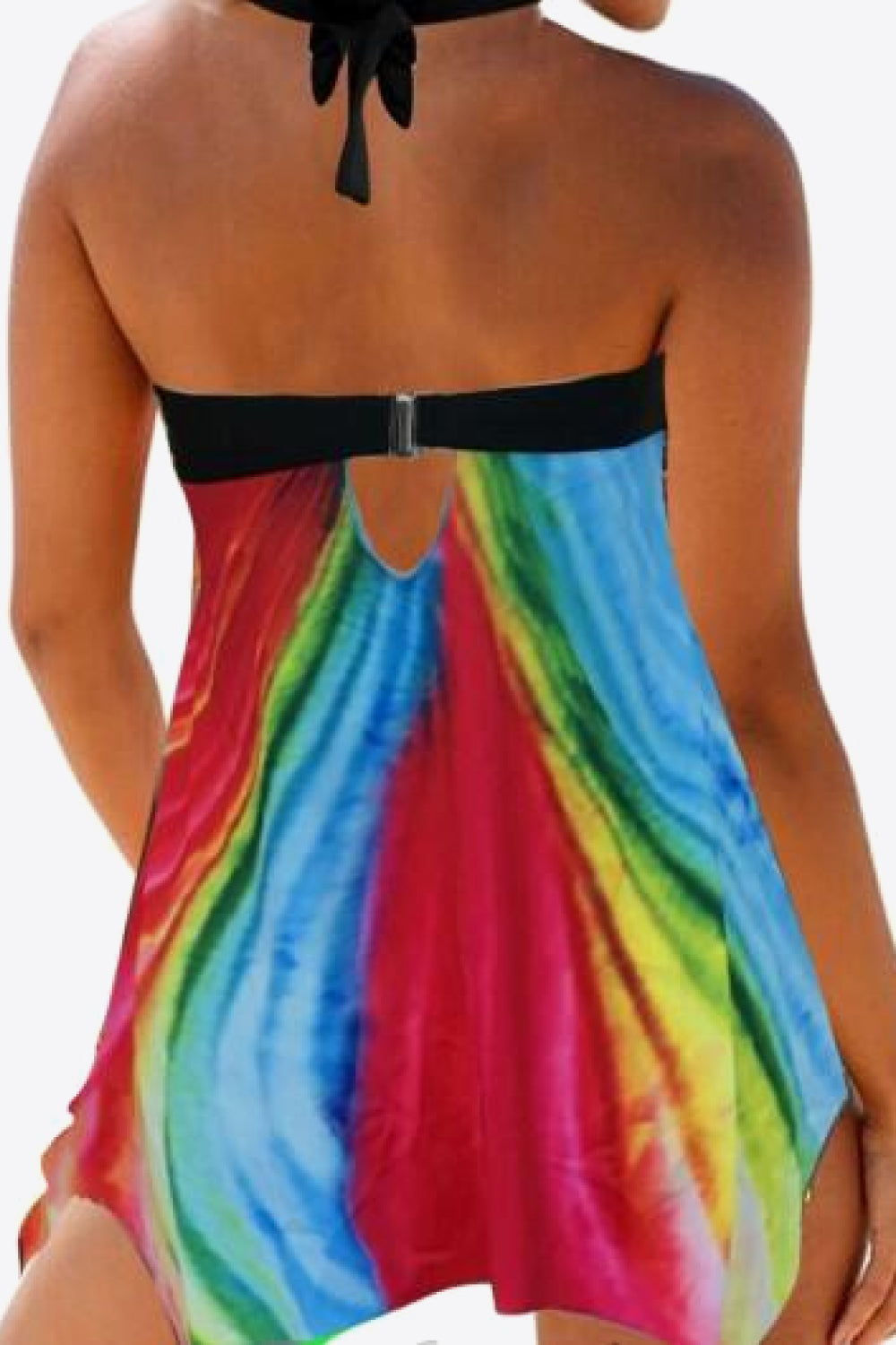 Multicolored Halter Neck Two-Piece Swimsuit - NawdeX