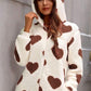 Fuzzy Heart Zip Up Hooded Lounge Jumpsuit - NawdeX
