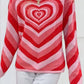 Heart Mock Neck Long Sleeve Sweater - NawdeX