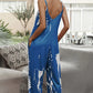 Tie-Dye Spaghetti Strap Jumpsuit with Pockets - NawdeX