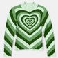 Heart Mock Neck Long Sleeve Sweater - NawdeX