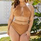 Plus Size Cutout Tied Backless Bikini Set - NawdeX