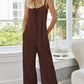 Scoop Neck Spaghetti Strap Pocket Jumpsuit - NawdeX