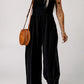 Smocked Square Neck Wide Leg Jumpsuit with Pockets - NawdeX
