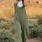 Double Take Full Size V-Neck Sleeveless Jumpsuit with Pockets - NawdeX