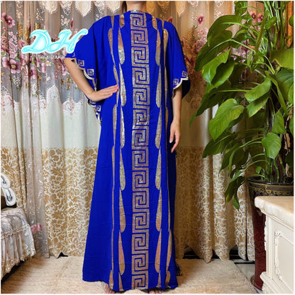 Dubai Abaya Embroidery Long Dress Arab High Grade Comfortable Fabric Women Muslim Kaftan Turkish Moroccan Gown African Dress - NawdeX