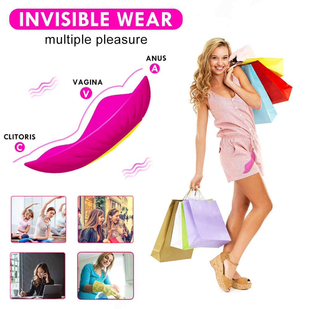 Butterfly Wearable Vibrator Wireless APP Remote Panties Dildo Vibrator for Women Clitoral Stimulator Massage Erotic Sex Toys - NawdeX