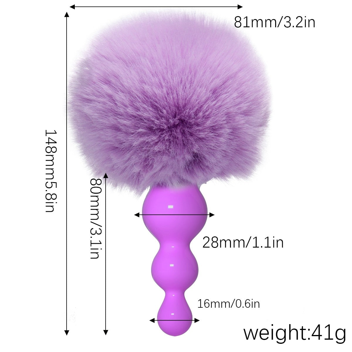 Silicone Anal Plug Plush Rabbit Tail Sex Toy for Women Men Sexy Butt Plug Prostate Massager Tail Anal Plug Erotic Role Play - NawdeX