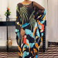 Free Size Print African Mesh Dress for Women Elegant Ladies Long Evening Gown Sexy African Clothing for Women Party Dress - NawdeX