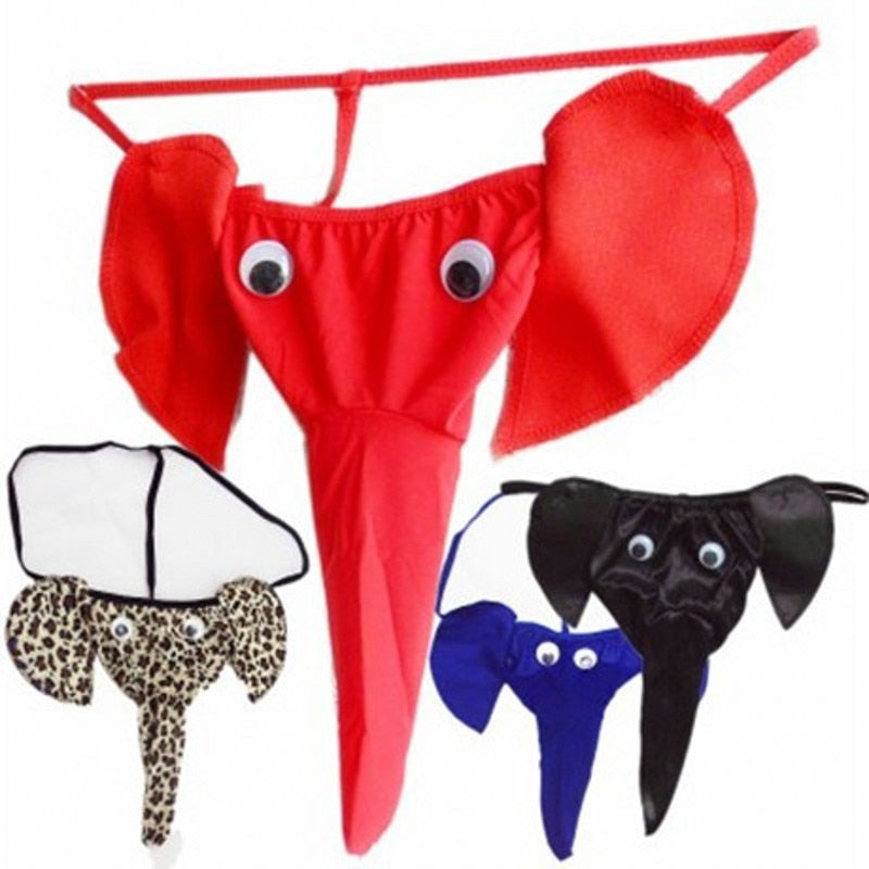 Sexy Men Underwear Elephant Bulge Pouch Mens Elastic T Back Lingerie Thong Erotic Underwear Gay Sexy Sissy Thong Panties - NawdeX