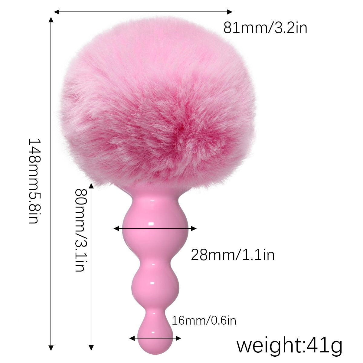 Silicone Anal Plug Plush Rabbit Tail Sex Toy for Women Men Sexy Butt Plug Prostate Massager Tail Anal Plug Erotic Role Play - NawdeX