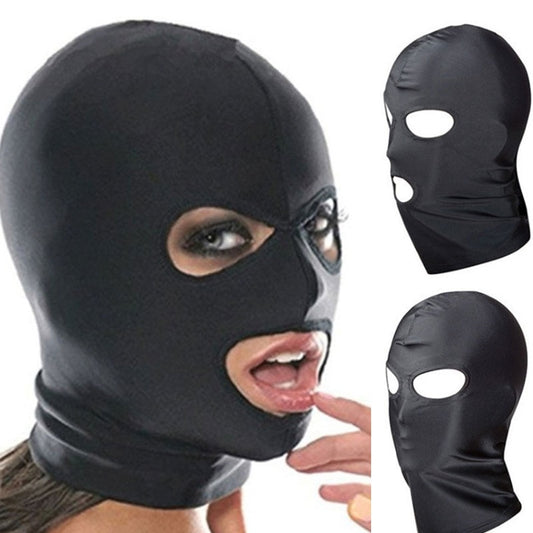 Sexy Toys for Couples Fetish Open Mouth Hood Mask Head Black Adult Games Erotic Mask Hood Sexy Eye BDSM Headgear Slave Bondage - NawdeX