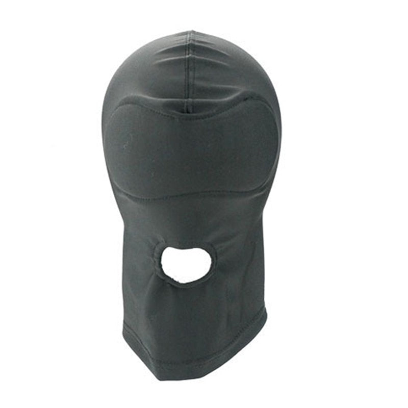 Sexy Toys for Couples Fetish Open Mouth Hood Mask Head Black Adult Games Erotic Mask Hood Sexy Eye BDSM Headgear Slave Bondage - NawdeX