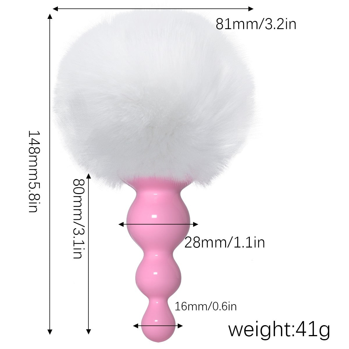 Silicone Anal Plug Plush Rabbit Tail Sex Toy for Women Men Sexy Butt Plug Prostate Massager Tail Anal Plug Erotic Role Play - NawdeX