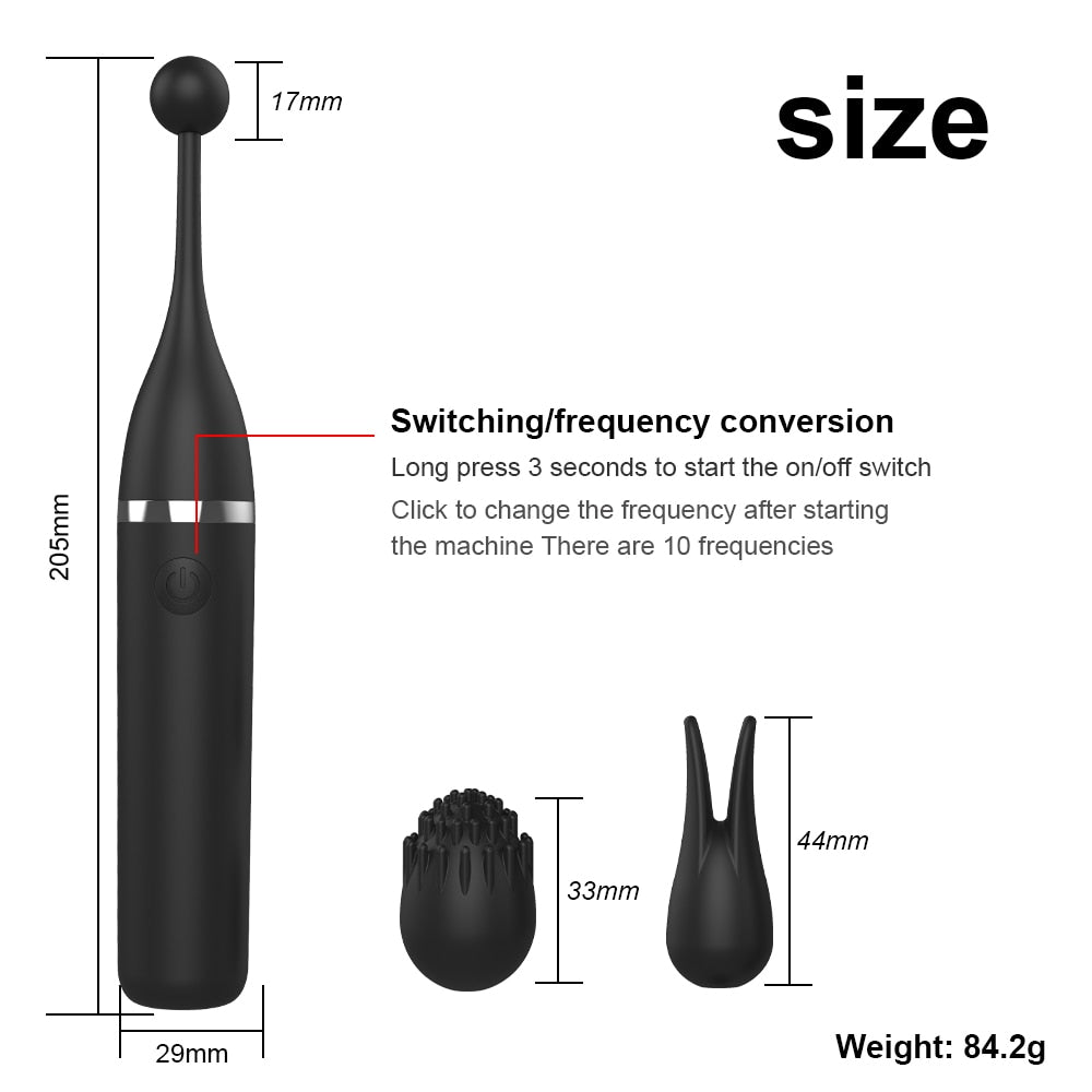 Female Clitoris 3 Caps Replaceable Vibrator G Spot Masturbation Massage Sex Toy Suitable For Women Couples Adult Products Erotic - NawdeX