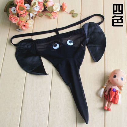 Sexy Men Underwear Elephant Bulge Pouch Mens Elastic T Back Lingerie Thong Erotic Underwear Gay Sexy Sissy Thong Panties - NawdeX