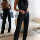 Women's Sexy Temperament Solid Color Halter Neck Backless Slim Jumpsuit - NawdeX