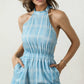 Halter Neck Tie Back Romper - NawdeX
