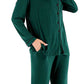 Collared Neck Long Sleeve Loungewear Set with Pockets - NawdeX
