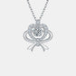 Moissanite 925 Sterling Silver Bow & Heart Necklace - NawdeX