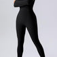 Half Zip Mock Neck Active Jumpsuit - NawdeX