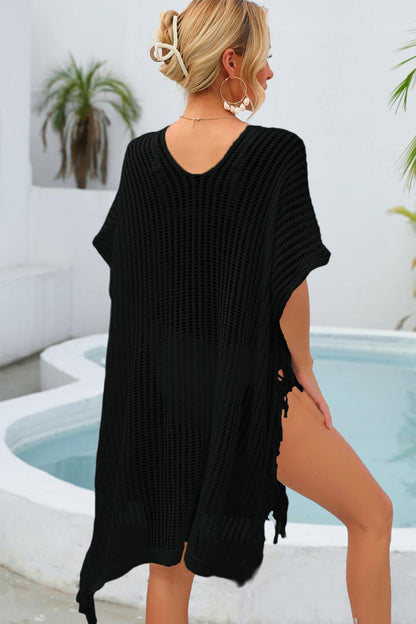 Fringe Trim Openwork Cover Up - NawdeX