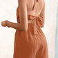 Halter Neck Tie Back Romper - NawdeX
