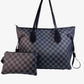 Checkered PVC Two-Piece Bag Set - NawdeX