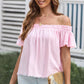 Off-Shoulder Short Sleeve Blouse - NawdeX