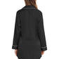 Button Up Lapel Collar Night Dress with Pocket - NawdeX