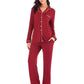 Collared Neck Long Sleeve Loungewear Set with Pockets - NawdeX