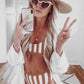 Striped Tank High Waist Bikini - NawdeX