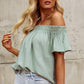 Off-Shoulder Short Sleeve Blouse - NawdeX
