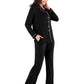 Collared Neck Long Sleeve Loungewear Set with Pockets - NawdeX