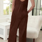 Scoop Neck Spaghetti Strap Pocket Jumpsuit - NawdeX