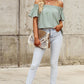 Off-Shoulder Short Sleeve Blouse - NawdeX