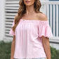Off-Shoulder Short Sleeve Blouse - NawdeX