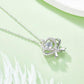 Moissanite 925 Sterling Silver Bow & Heart Necklace - NawdeX