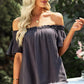 Off-Shoulder Short Sleeve Blouse - NawdeX