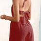 Halter Neck Tie Back Romper - NawdeX